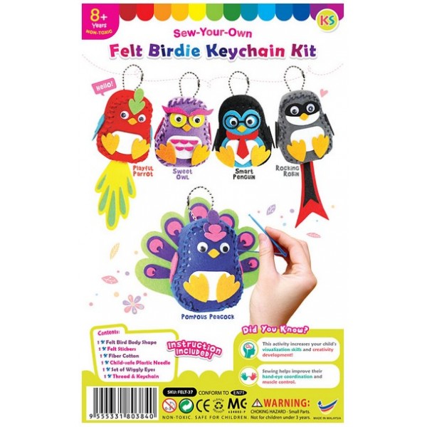 Felt Birdie Keychain Kit